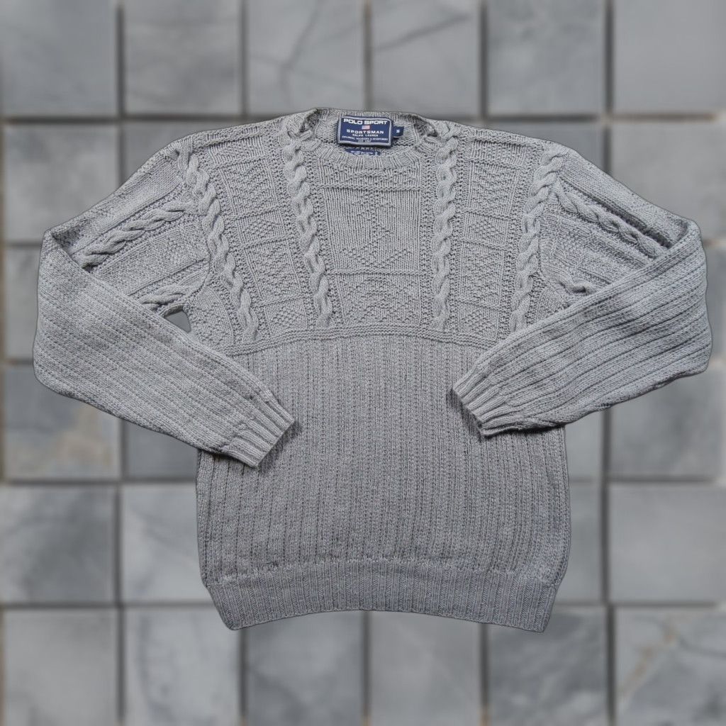 Vintage VINTAGE Polo Sport Ralph Lauren Sweater Mens Medium Gray Knit Crewneck Polo Sport Sweater Mens Gray Knit Crewneck Size US M / EU 48-50 / 2 - 1 Thumbnail
