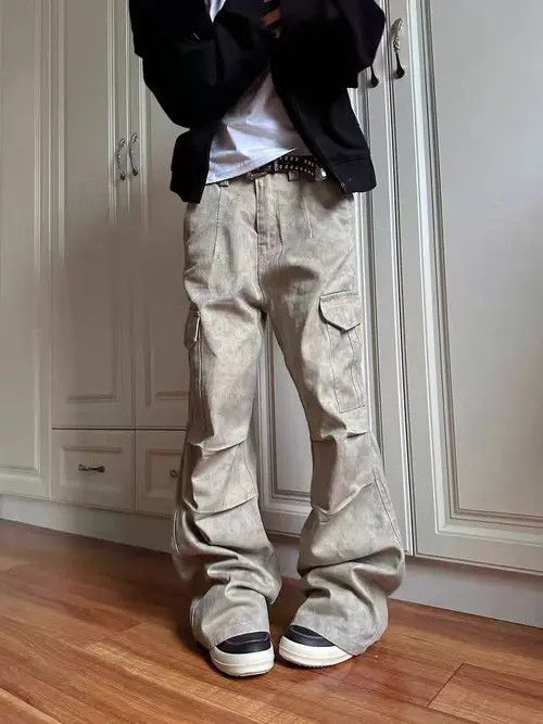 Japanese Brand Vintage Street Y2K Large Pocket Pleated Work Casual Pants Size US 30 / EU 46 - 3 Thumbnail