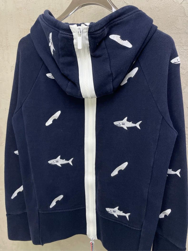 Thom Browne Thom browne Dark blue full-print embroidered shark double-s Size US XS / EU 42 / 0 - 4 Thumbnail