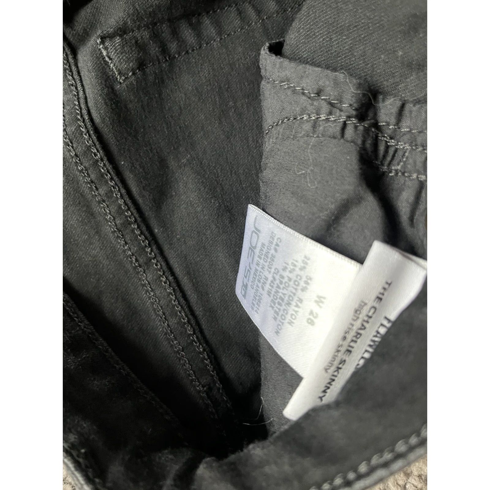 Vintage JOE'S Jeans The Charlie High Rise Skinny Ankle Jeans Women's Size 26 Black Rinse Denim Skinny Fit 5-Pocket Regular Rise WWB Ladies Size 26" / US 2 / IT 38 - 7 Thumbnail