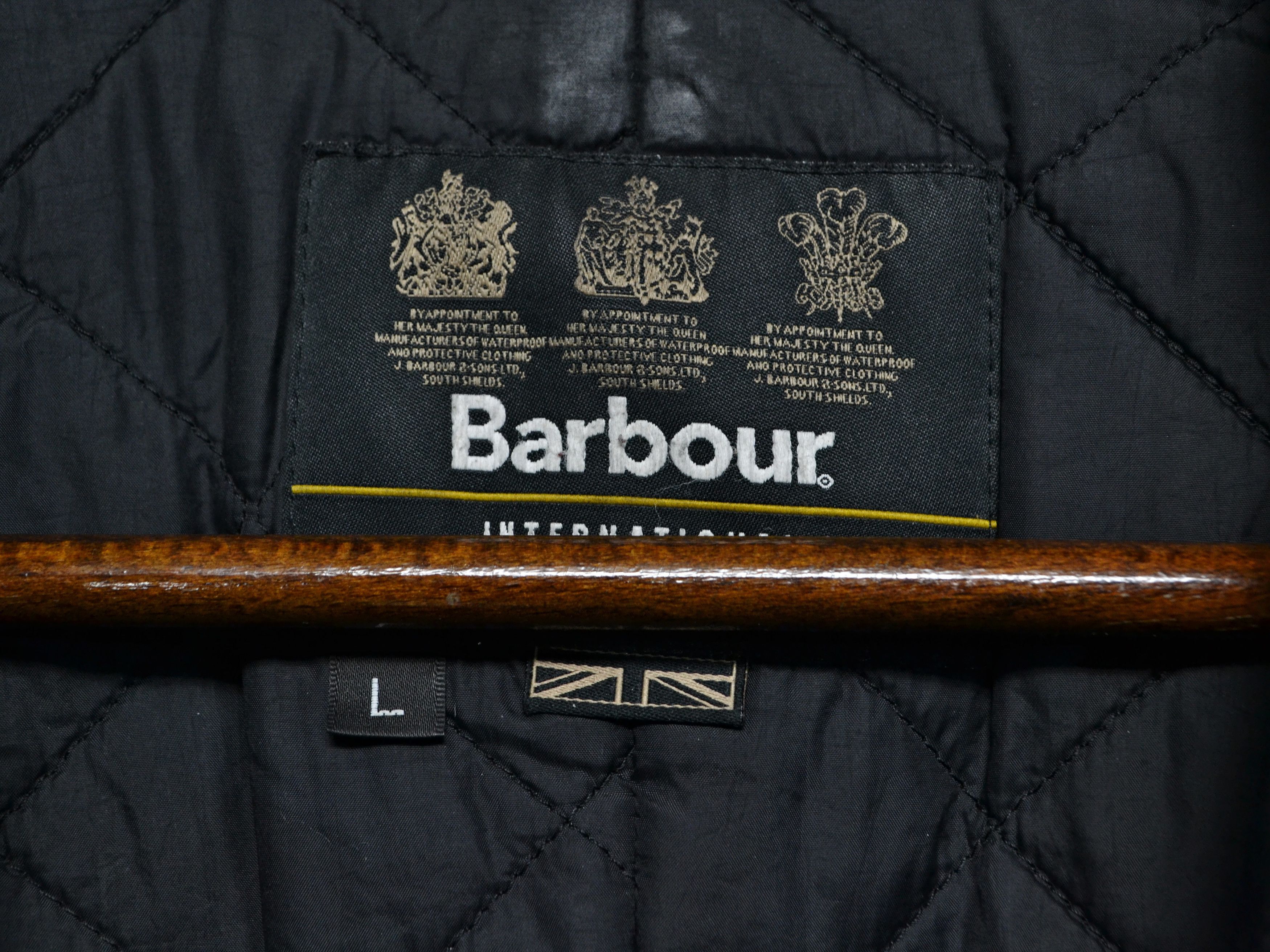 Barbour International Duke Black Waxed Biker Jacket