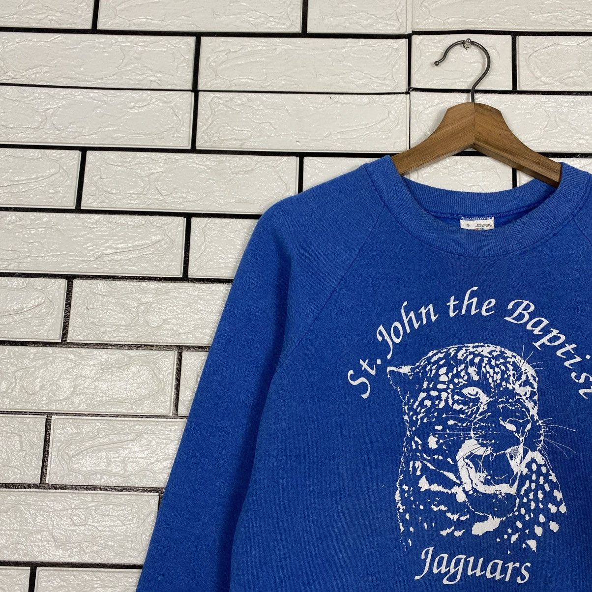 Vintage Vintage Sweatshirt St John The Baptist Jaguars Big Logo Size US S / EU 44-46 / 1 - 8 Thumbnail