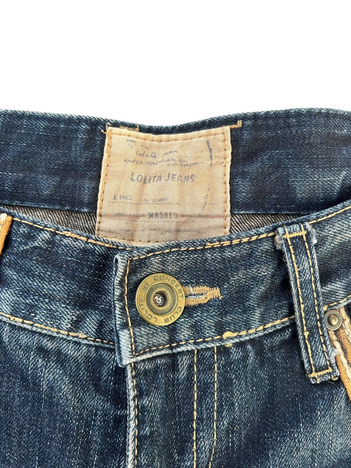 Kapital Buckle Back Lolita Distressed Denim Jeans Size US 34 / EU 50 - 6 Thumbnail