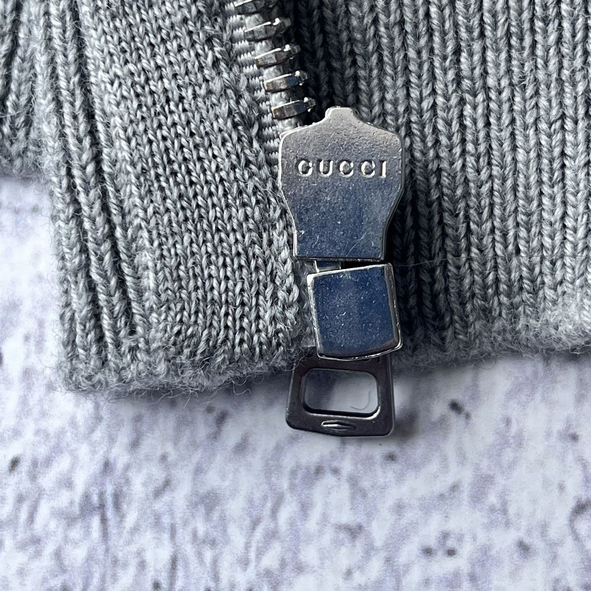 Gucci Gucci zip-up grey wool sweater made in Italy Size US XL / EU 56 / 4 - 9 Thumbnail