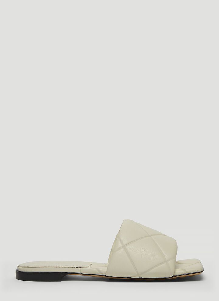 Bottega Veneta o1n1vont1124 Rubber Lido Flats in Off White Size US 4 / IT 34 - 1 Thumbnail