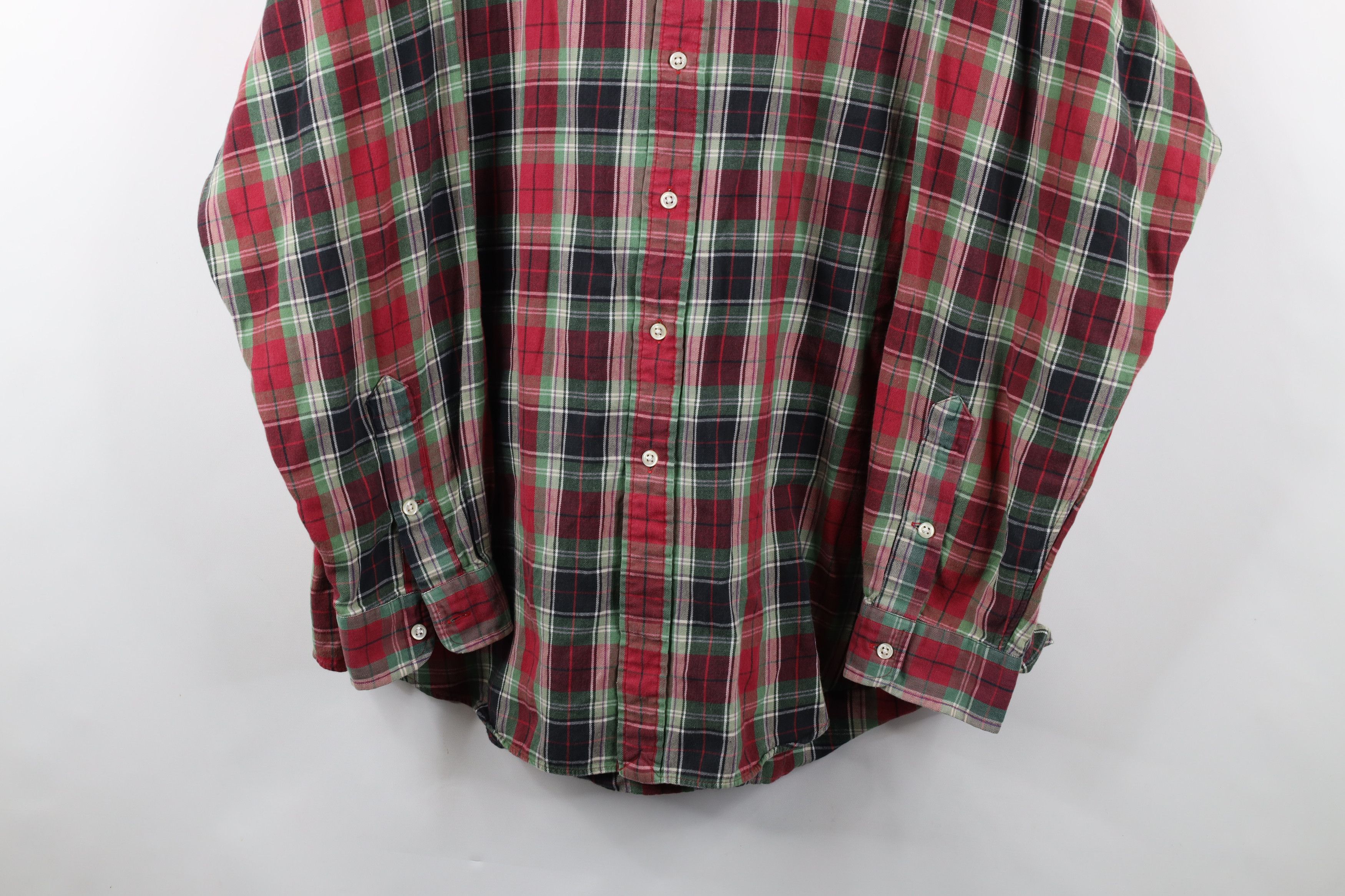 Ralph Lauren × Vintage Vintage 90s Ralph Lauren Collared Flannel Button Down Shirt Size US XL / EU 56 / 4 - 3 Thumbnail