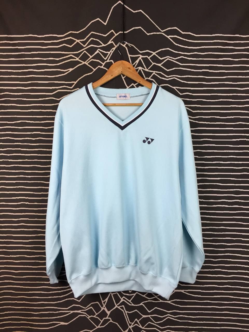 Japanese Brand Vtg Yonex Japan Retro V-Neck Long Sleeve Pullover Sweatshirt Size US XL / EU 56 / 4 - 2 Thumbnail