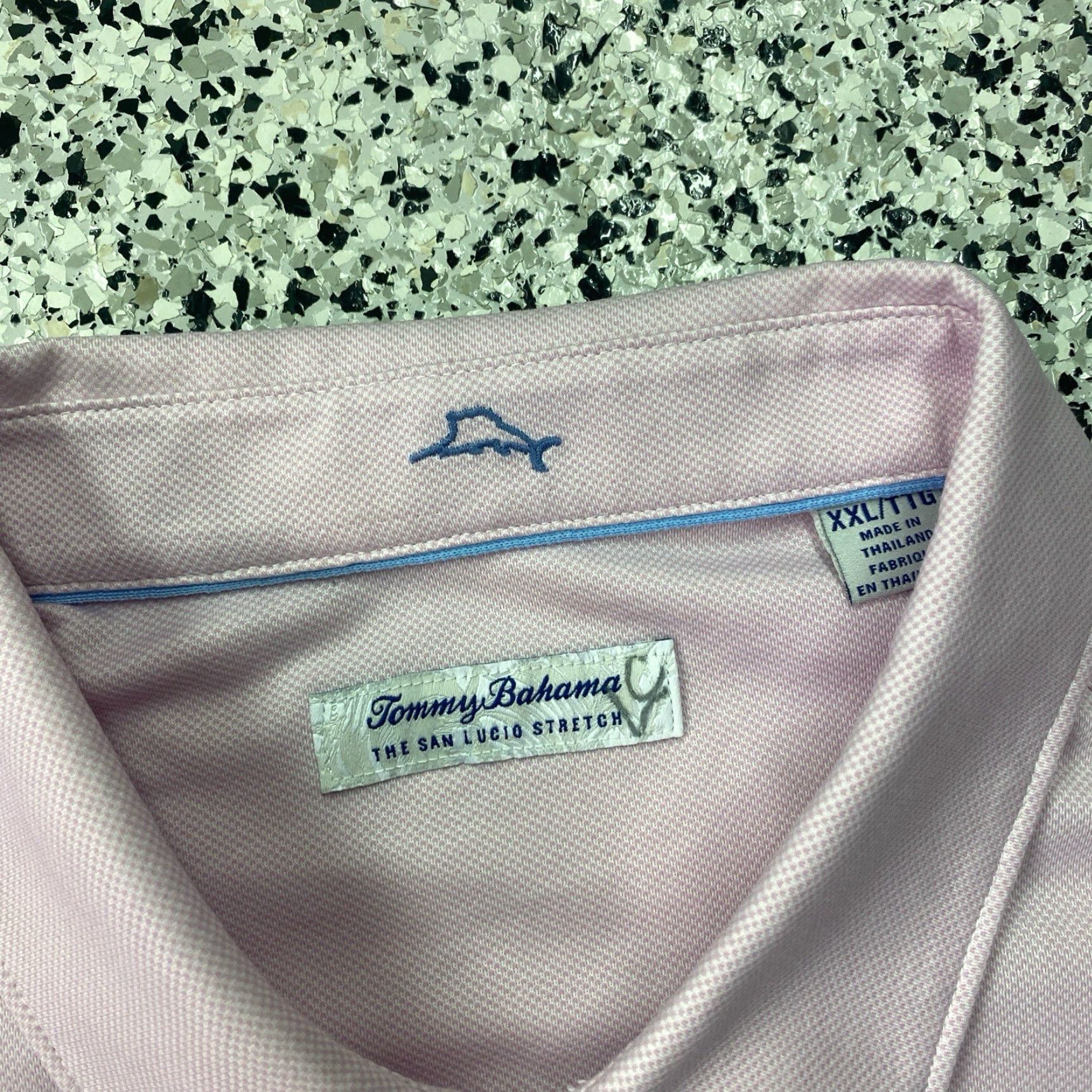 Tommy Bahama Tommy Bahama The San Lucio Stretch Shirt Mens XXL Pink Button-Up Long Sleeve Geo Size US XXL / EU 58 / 5 - 2 Thumbnail