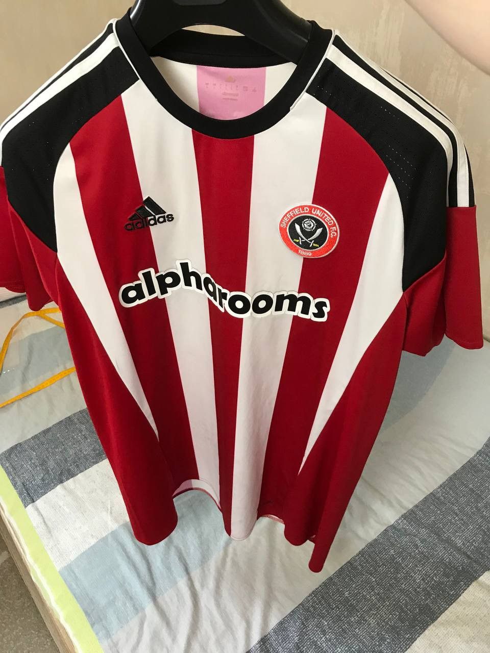 Adidas 🔥 Adidas Sheffield United FC 2016 Jersey T Shirt Soccer Size US L / EU 52-54 / 3 - 5 Thumbnail