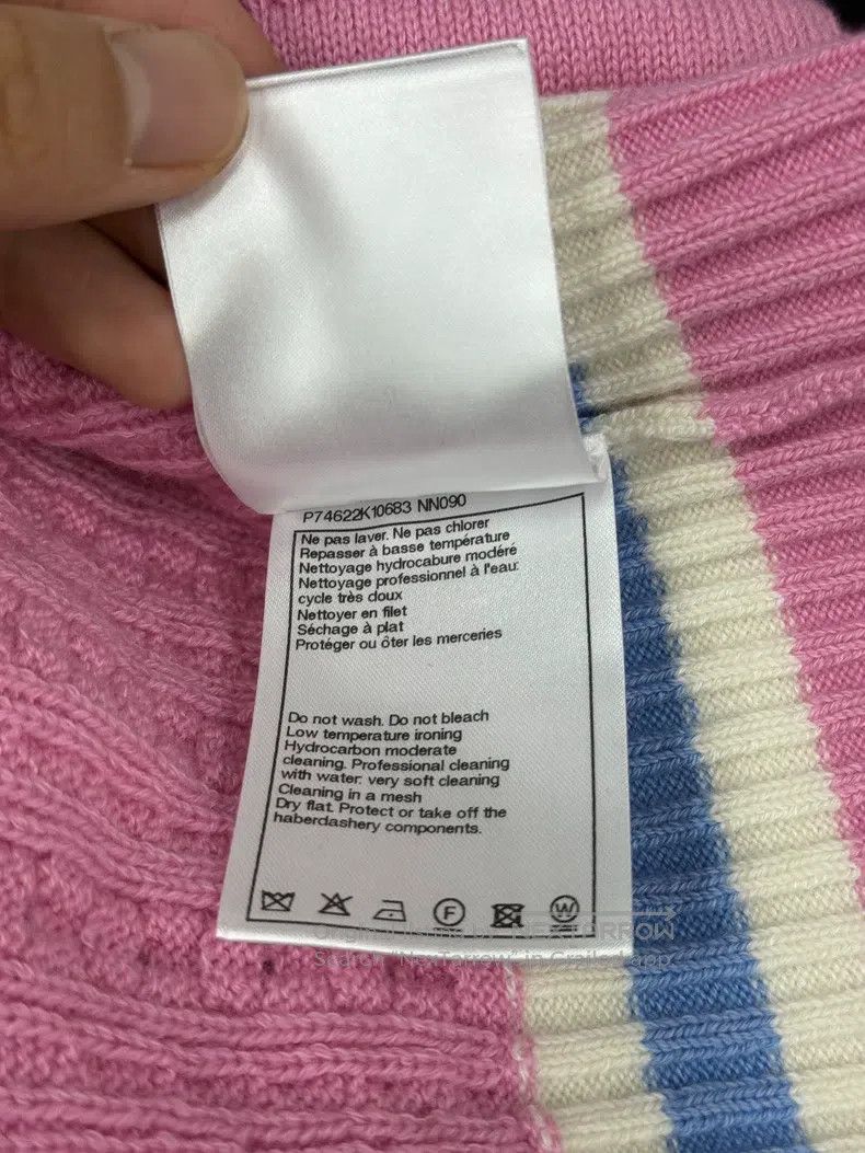 Chanel Chanel Pink neck knit top Size XS / US 0-2 / IT 36-38 - 6 Thumbnail