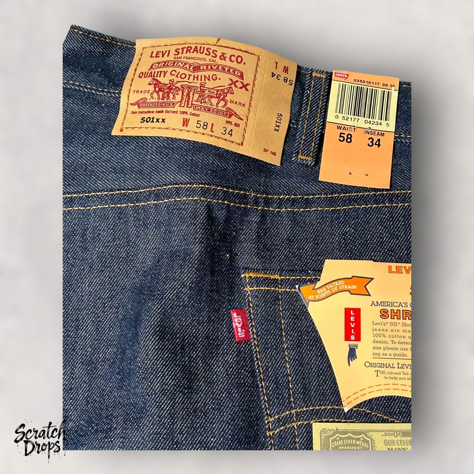 Levi's Vintage Levi’s 501xx Shrink-to-Fit Jeans USA W58 L34 501 NWT Size US 42 / EU 58 - 5 Thumbnail