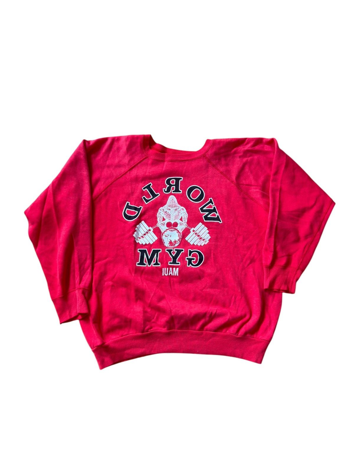 Vintage *RARE* WORLD GYM CREWNECK SWEATER GORILLA BODYBUILDING SWEAT Size US M / EU 48-50 / 2 - 3 Thumbnail