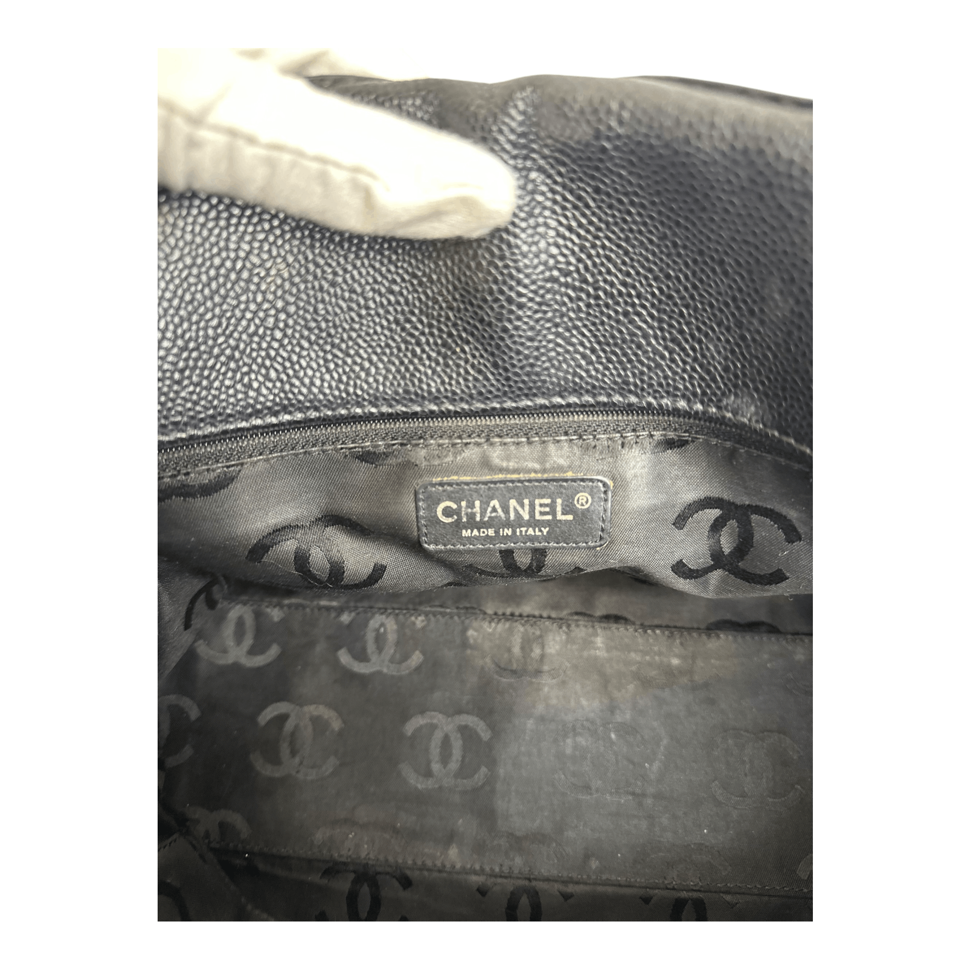 Chanel Chanel Caviar CC Stitched Medium Tote Black Size ONE SIZE - 6 Thumbnail