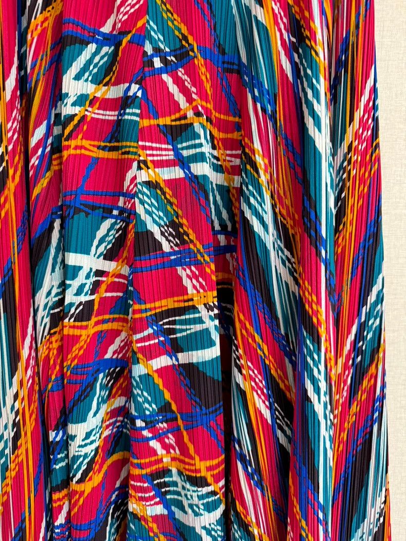 Issey Miyake issey miyake size:2 Crayon-striped short skirt 2505-Nextar Size 31" - 5 Thumbnail