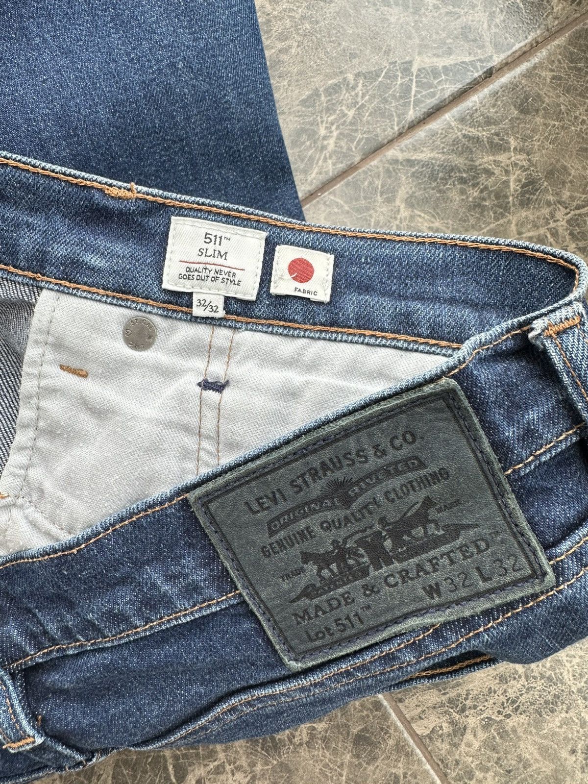 Levi's Levi’s Made & Crafted 511 Slim Men’s Jeans Japanese Selvedge Size US 32 / EU 48 - 11 Thumbnail