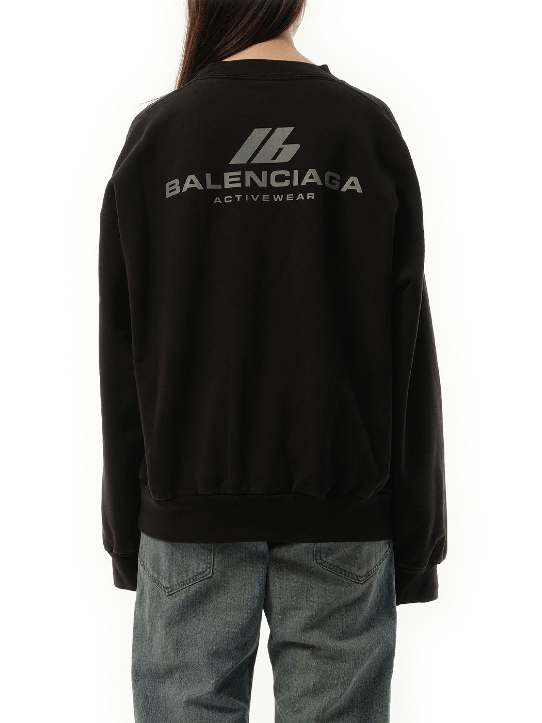 Balenciaga o1mt1gz1225 Activewear Sweatshirt in Black Size XXS / US 00 / IT 34 - 6 Thumbnail