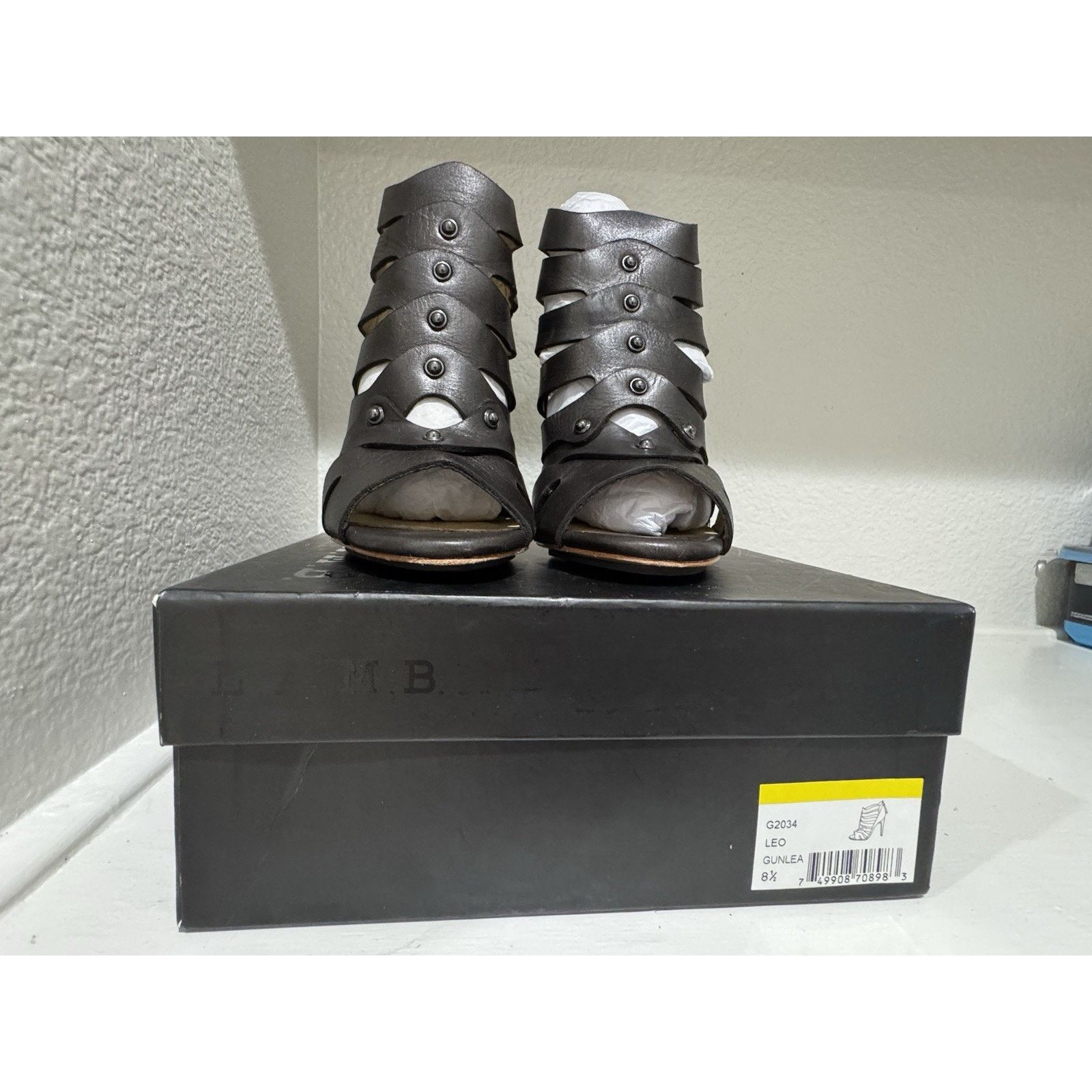 L.A.M.B. L.A.M.B Leo layered pump gunmetal Gunlea Chocolate Brown Size US 8.5 / IT 38.5 - 7 Thumbnail