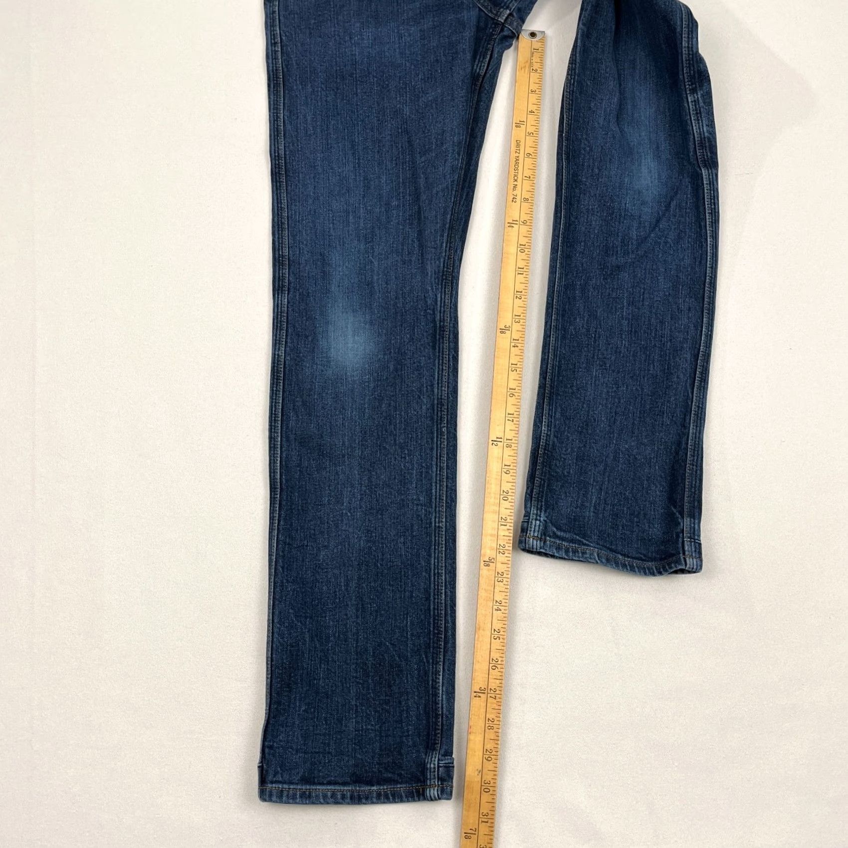 Vintage TAD Intercept Jeans Mens 31 x 31 Blue Dark Wash Denim Button Zip Belt Loops 5-Pocket Regular Rise Straight Pants Jeans Size US 31 - 4 Thumbnail