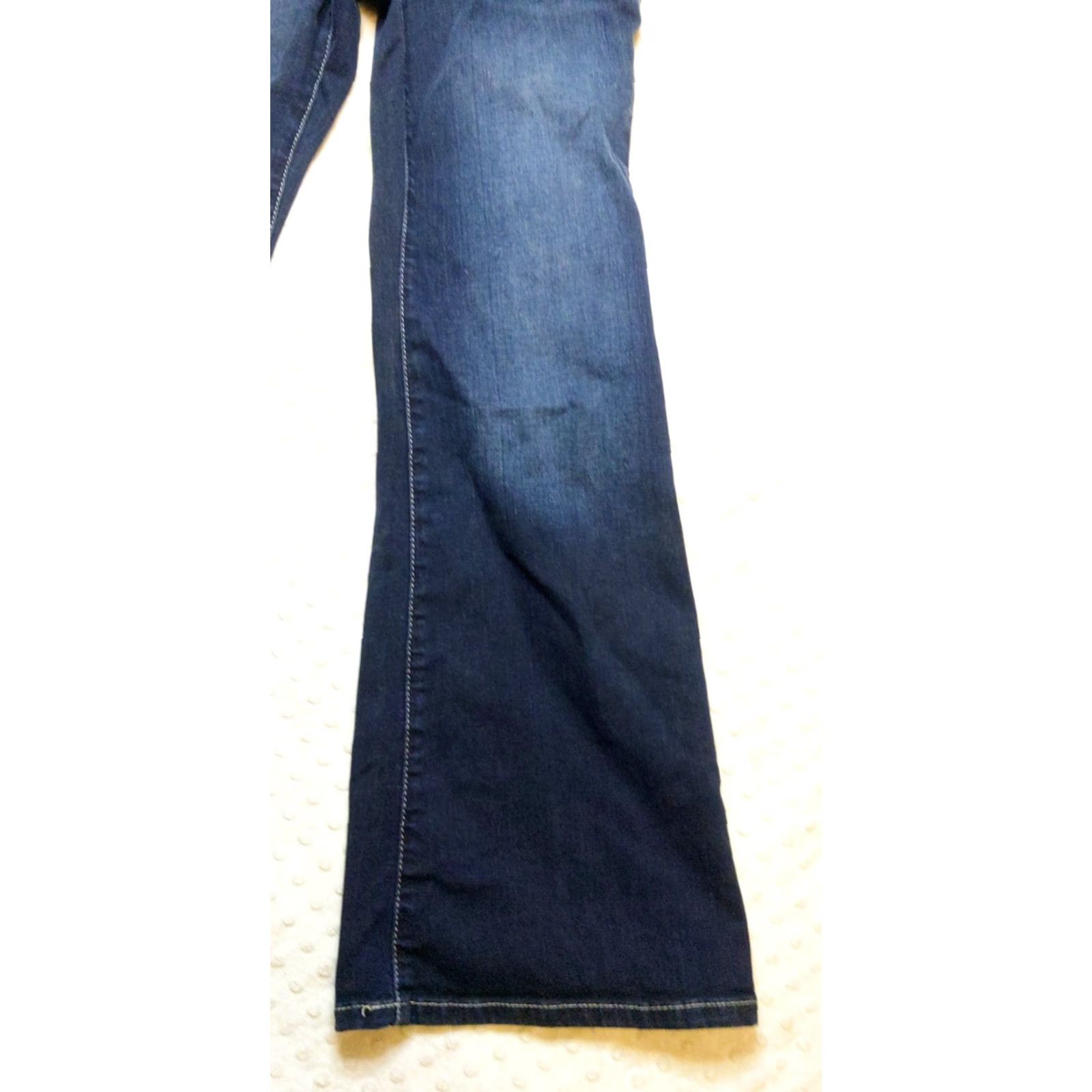 Ariat Ariat Jeans Womens 29S Blue Perfect Rise Flare Stretch Denim Ranch Farm Cowgirl Jeans Casual Regular 5-Pocket Cowboy Southwestern Horse Womens Size 29" - 2 Thumbnail