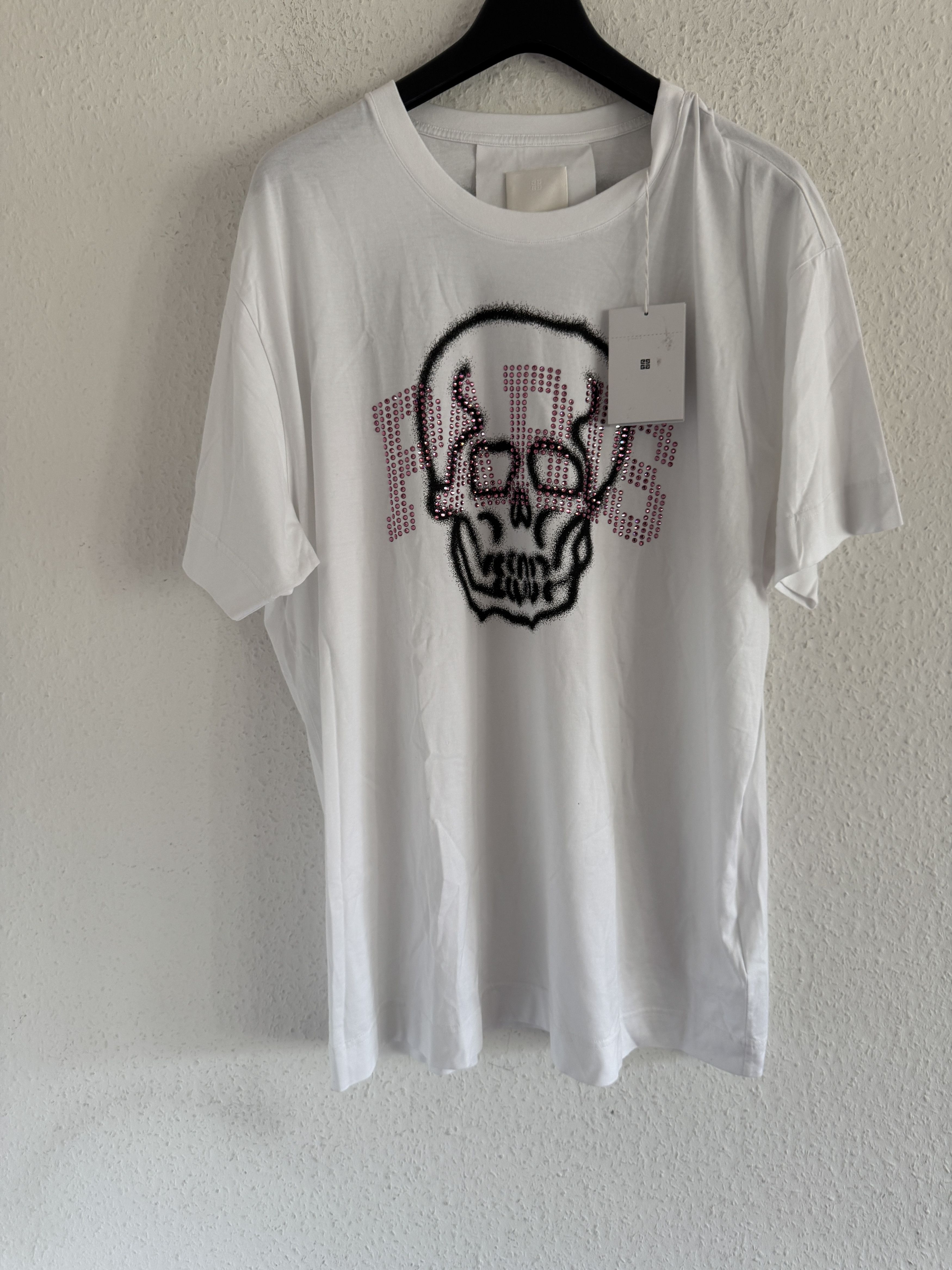 Givenchy Skull Paris Rhinestone T-Shirt Size US XL / EU 56 / 4 - 10 Thumbnail