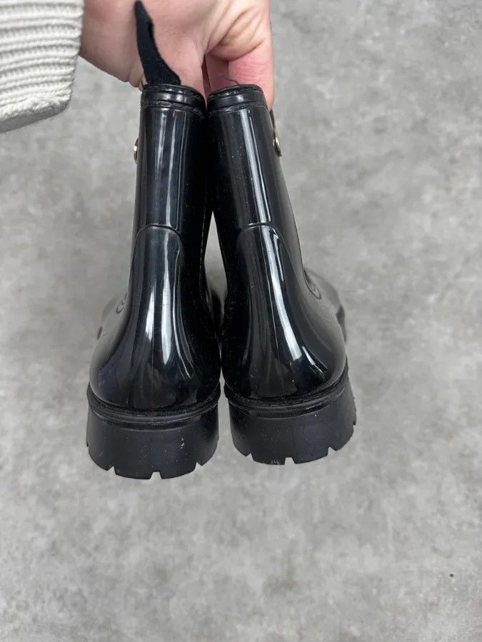 Emporio Armani Emporio Armani Black Leather Boots Size US 8 / EU 41 - 3 Thumbnail