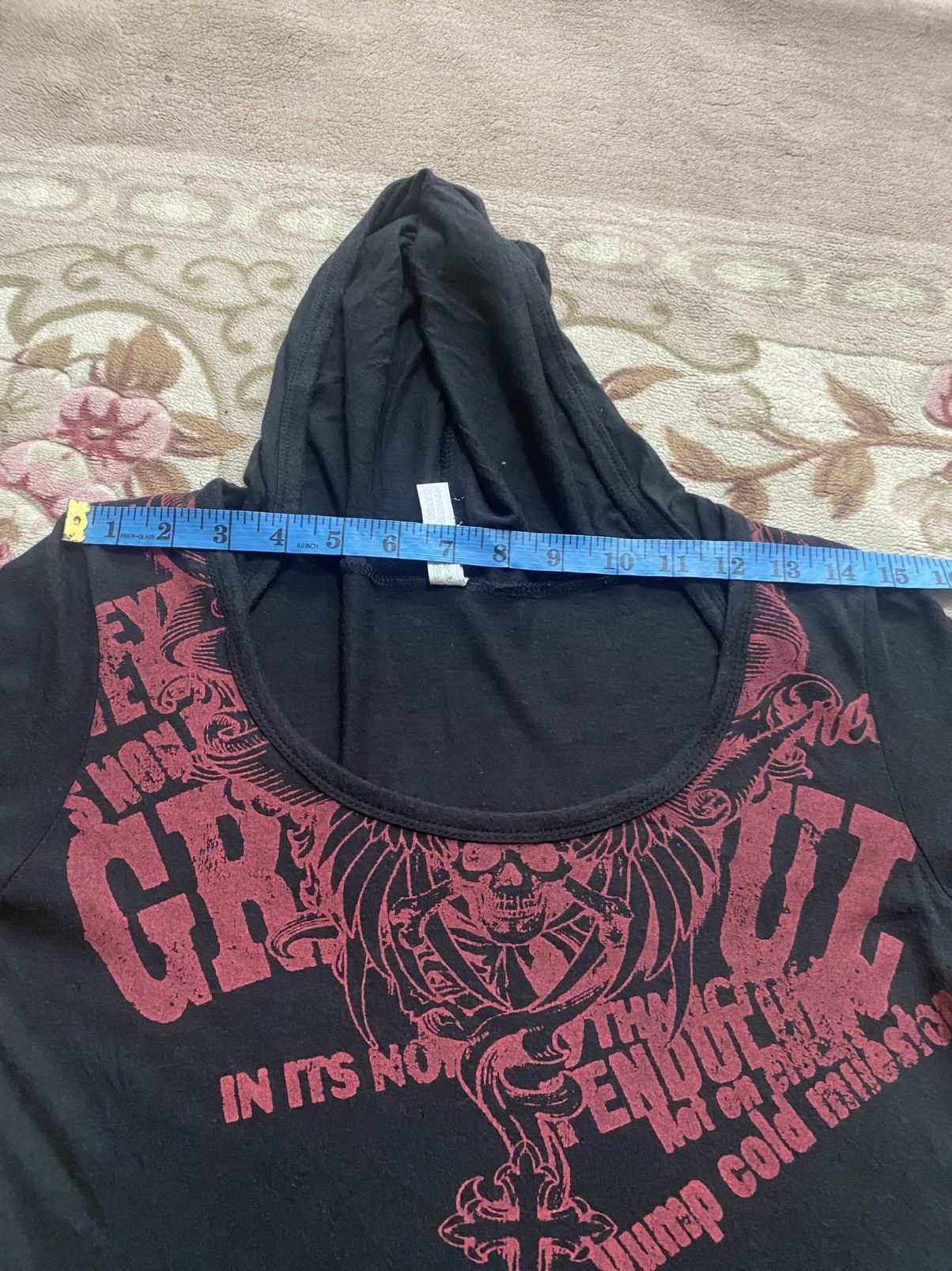 GOSTAR DE FUGA × Japanese Brand × Seditionaries Hoodie Cotton Black Embellished by Rhinestone Los Angeles Size S / US 4 / IT 40 - 10 Thumbnail