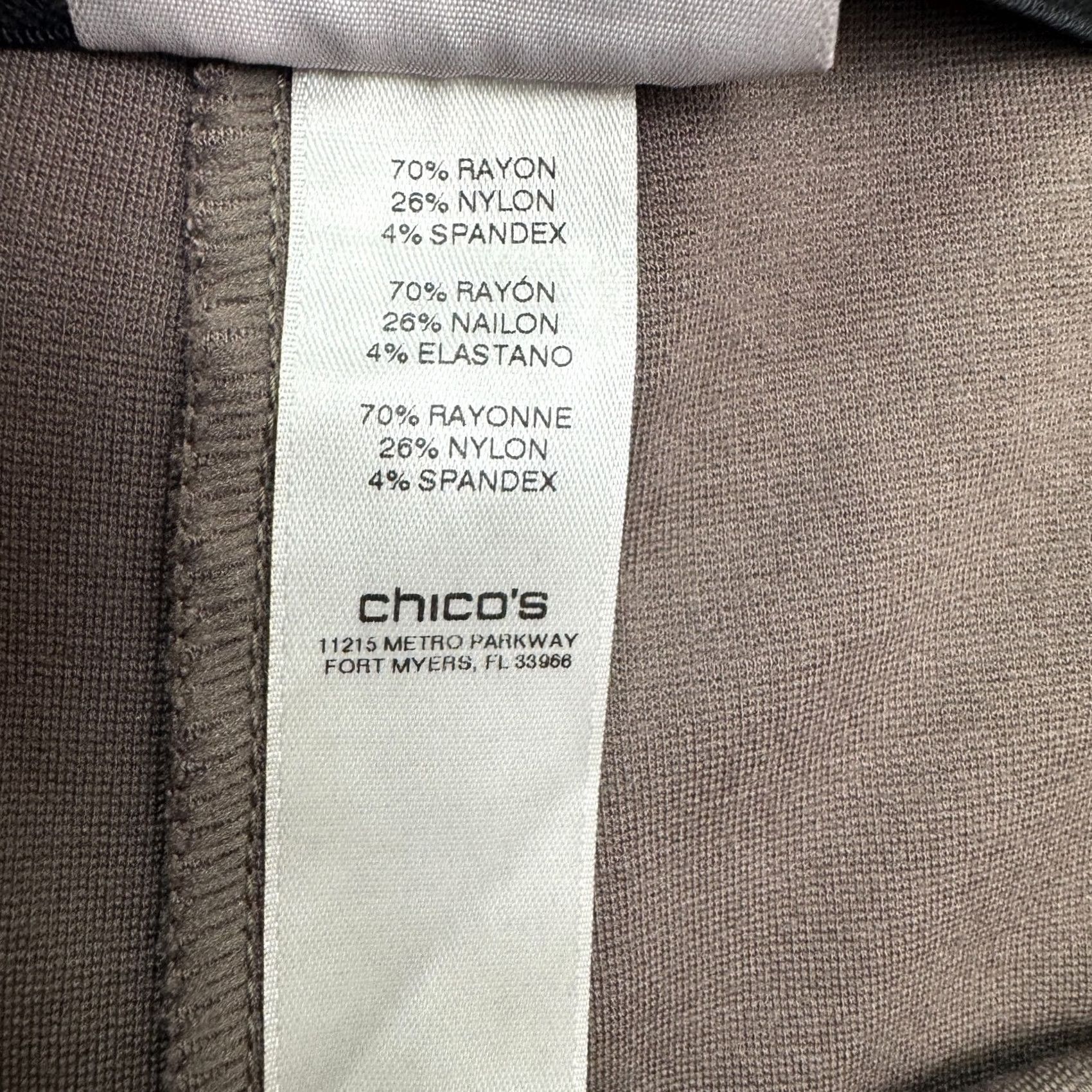 Old Navy Chico's Pull On Ankle Trouser Pants Womens 2.5 Brown Mid Rise Stretch Work 36x26 Black Nylon Rayon Spandex Cropped Straight Classic 90s Size 26" / US 2 / IT 38 - 7 Thumbnail