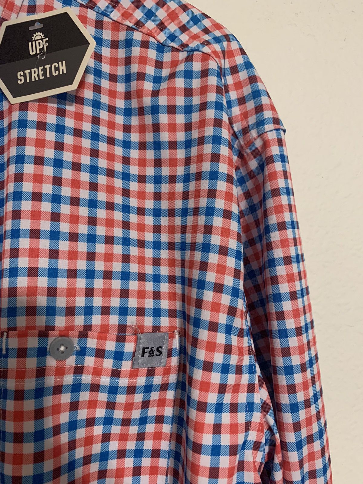 Field & Stream Field & Stream Fishing Shirt UPF 30 Red Pink Blue Plaids Size US XXL / EU 58 / 5 - 4 Thumbnail