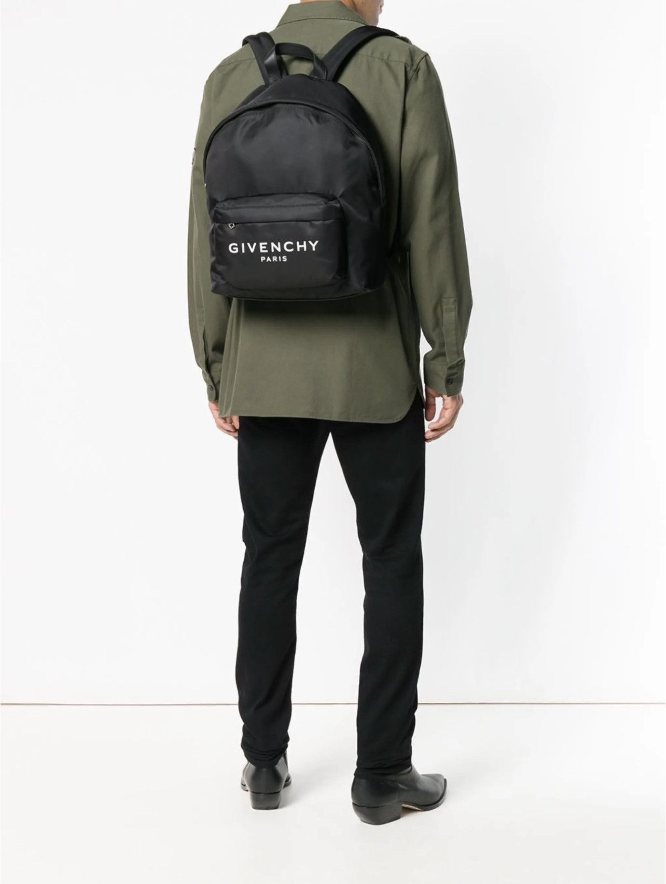 Givenchy Givenchy Paris Nylon Logo Black Backpack Size ONE SIZE - 10 Thumbnail