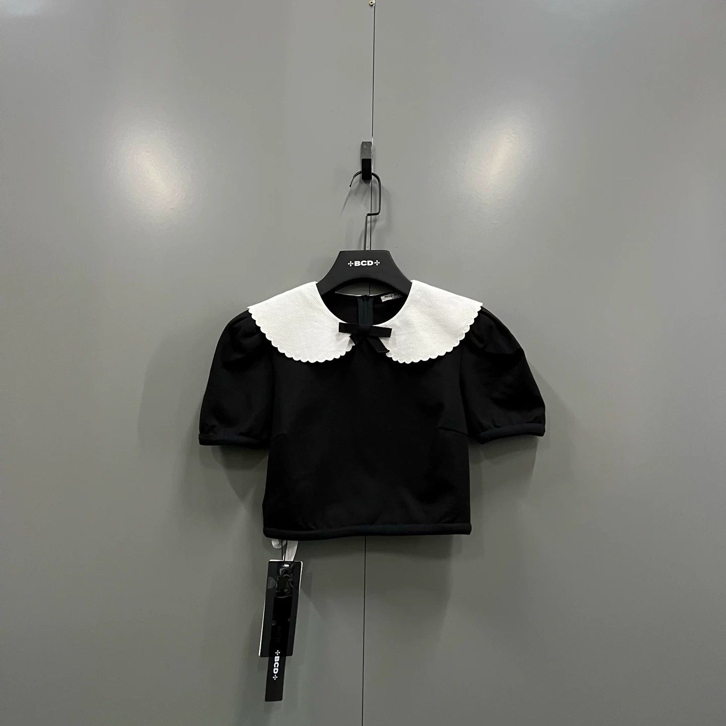 Miu Miu Miu Miu Black Doll Collar Short Sleeve Size M / US 6-8 / IT 42-44 - 1 Thumbnail