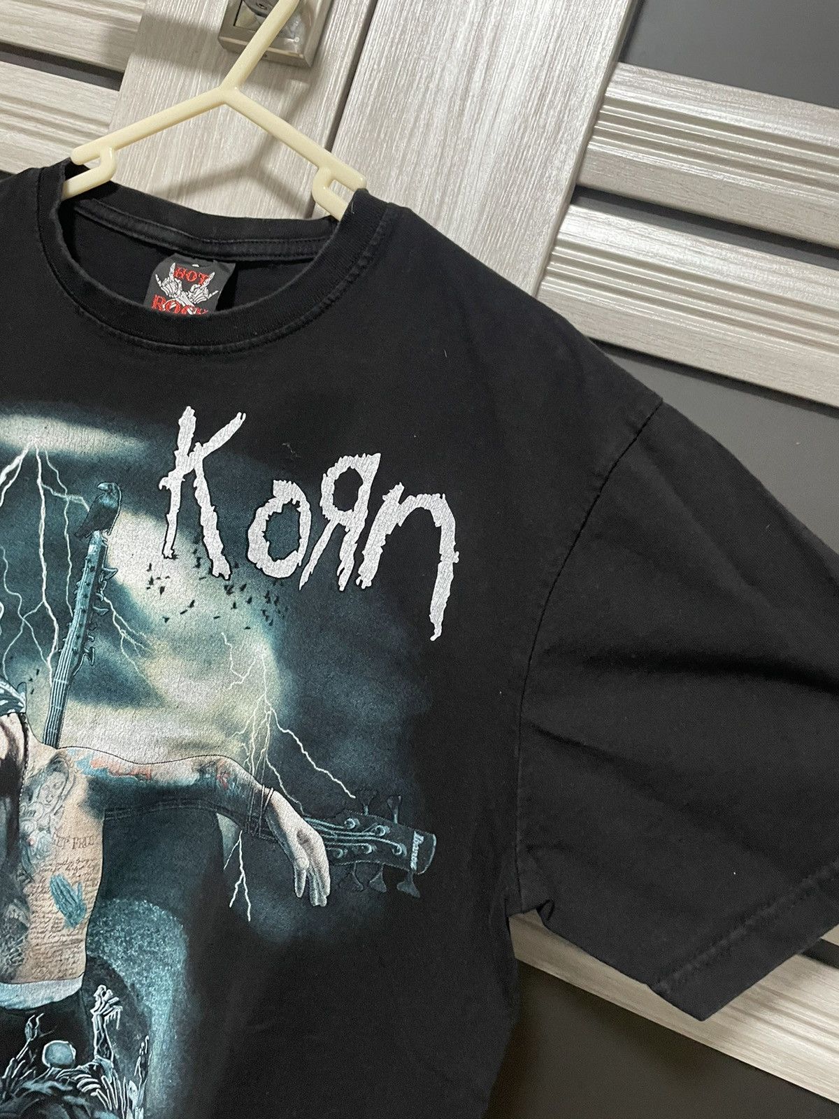 Band Tees Vintage 90s Korn Tee Man Cross Skull T Shirt Rare Size US L / EU 52-54 / 3 - 8 Thumbnail