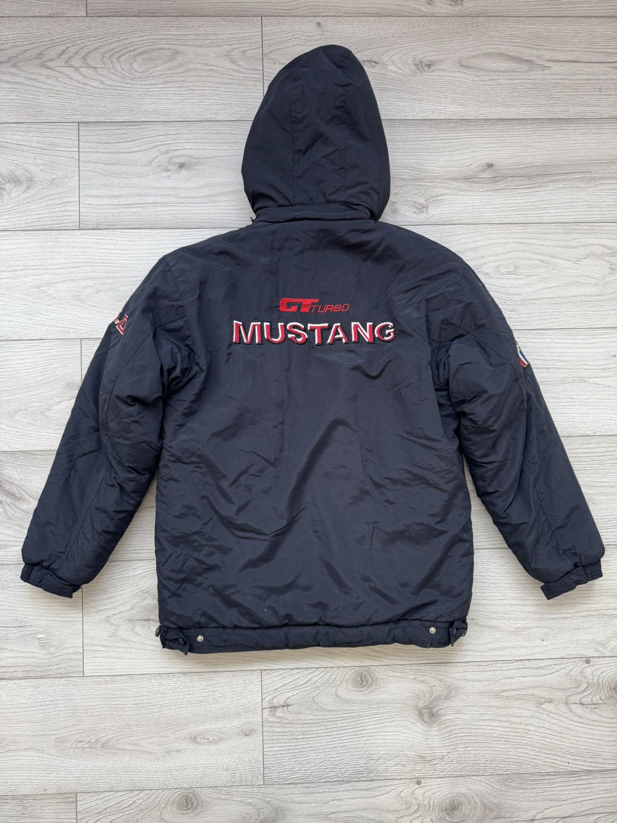 Ford × Vintage Vintage Ford Mustang Racing Puffer Jacket Size US XL / EU 56 / 4 - 2 Thumbnail