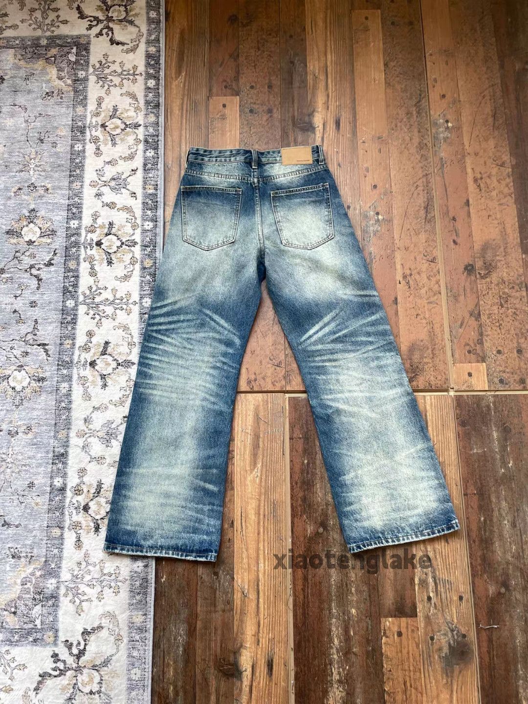 Jean xz vintage distressed faded loose ripped damaged jeans Size US 34 / EU 50 - 2 Thumbnail
