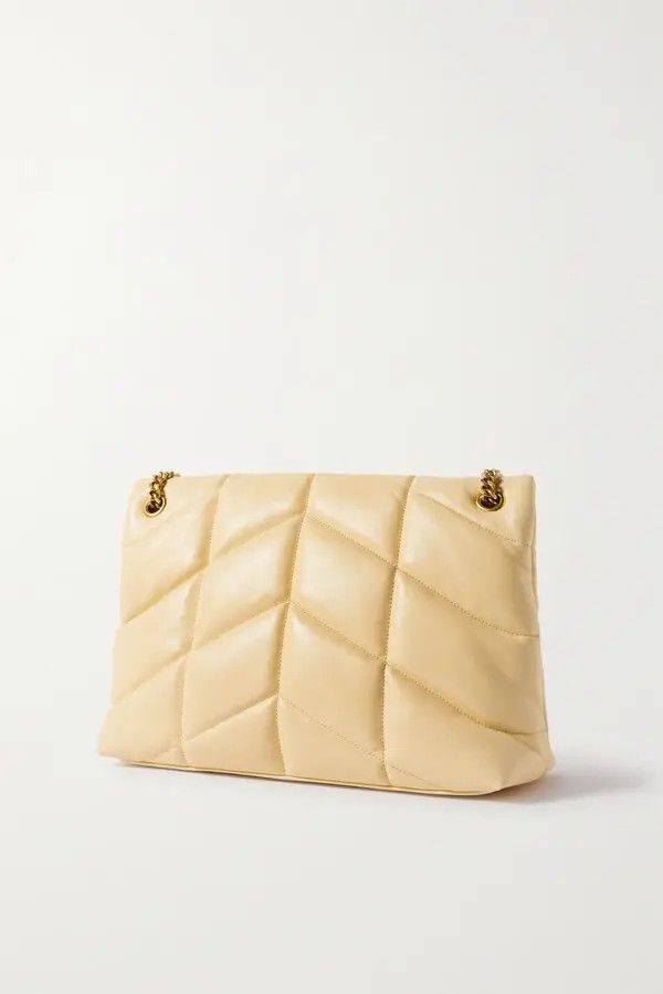Saint Laurent Paris o1b1hav110724 Size: OS / Puffer Medium Bag in Off White Size ONE SIZE - 3 Thumbnail