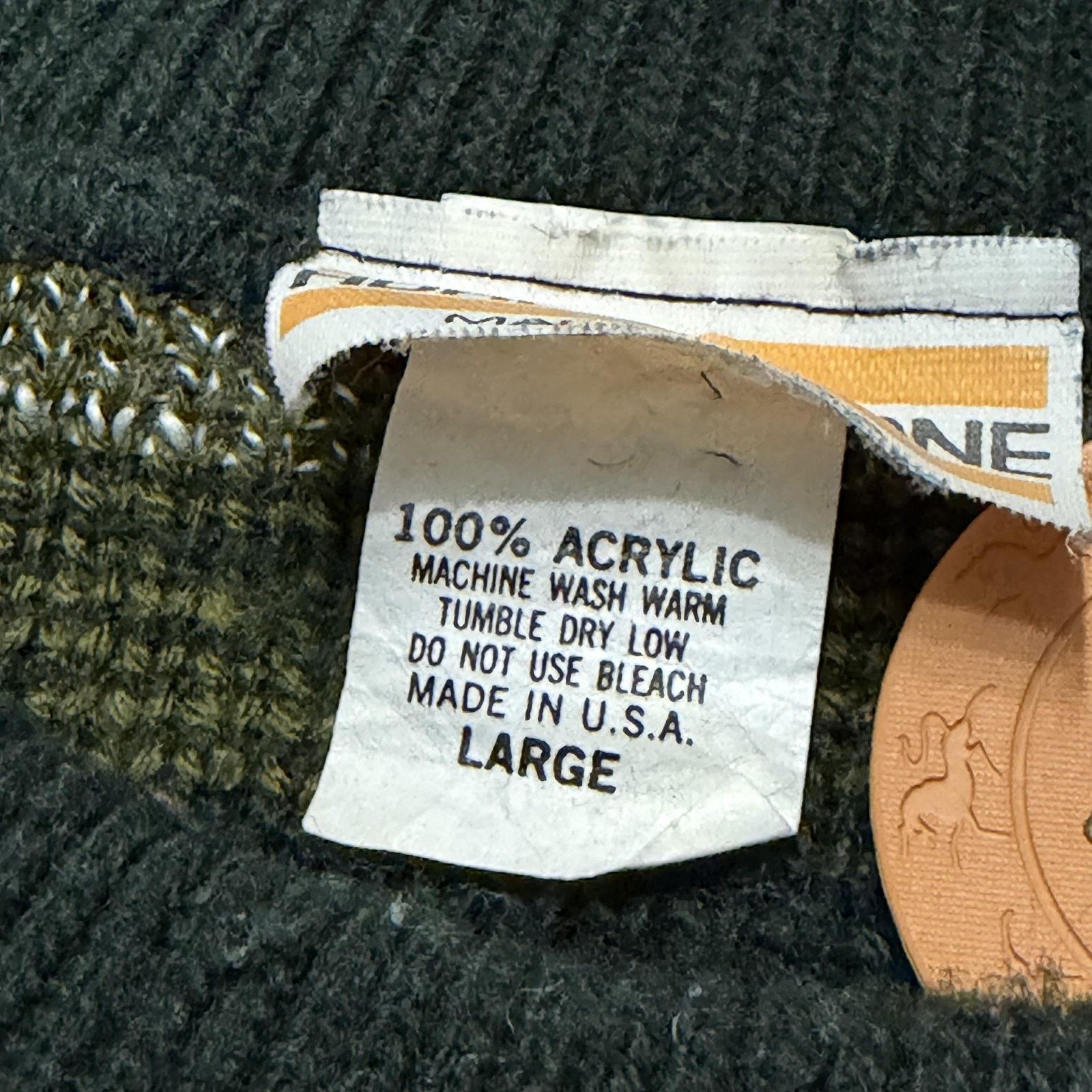 Vintage Vtg Adam Sloane Sweater Mens L Green Geometric Knit USA 90s Size US L / EU 52-54 / 3 - 8 Thumbnail