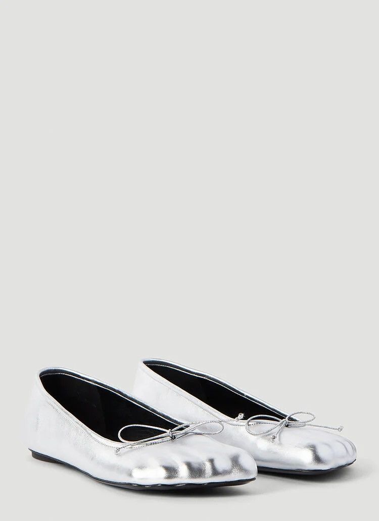 Balenciaga Balenciaga Fetish Metallic Ballerina Flat Size US 7.5 / IT 37.5 - 1 Thumbnail