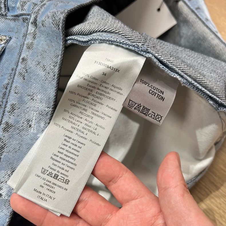 Dior Dior ERL Blue Gray Denim Shorts-2506 Size US 34 / EU 50 - 7 Thumbnail