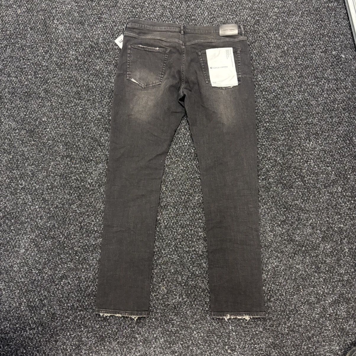Purple Brand PURPLE BRAND Over Spray Slim Fit Jeans Washed Black Size US 36 / EU 52 - 2 Thumbnail
