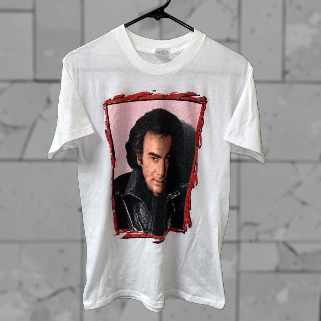 Vintage Vtg 1986 Neil Diamond Mens White THE GREEK THEATRE LA Concert Tour Shirt Size L Size US L / EU 52-54 / 3 - 1 Thumbnail