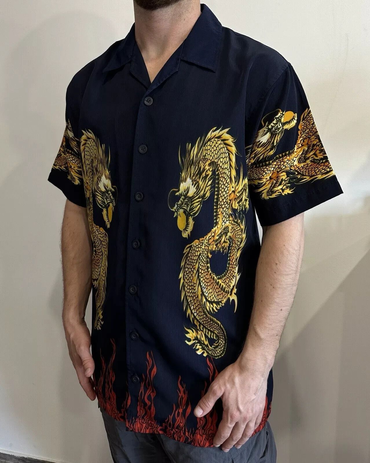 Vintage Dnon jeans Vintage 2000s Y2K graphic Tiger Dragon Fire Rave Size US S / EU 44-46 / 1 - 2 Thumbnail