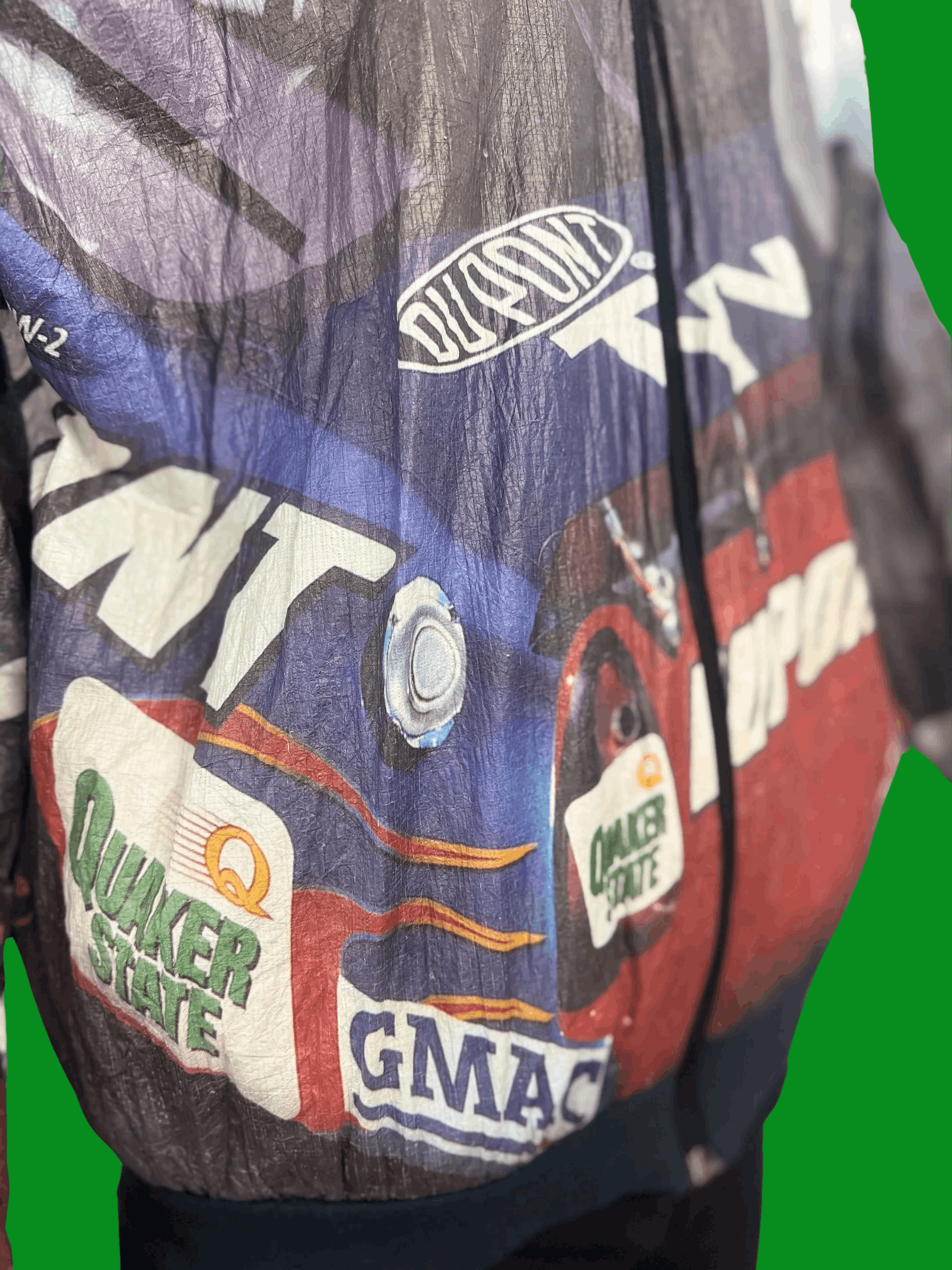 NASCAR VTG 90s Jeff Gordon DuPont NASCAR Tyvek by Leslie Jordan 24 Size US XL / EU 56 / 4 - 6 Thumbnail