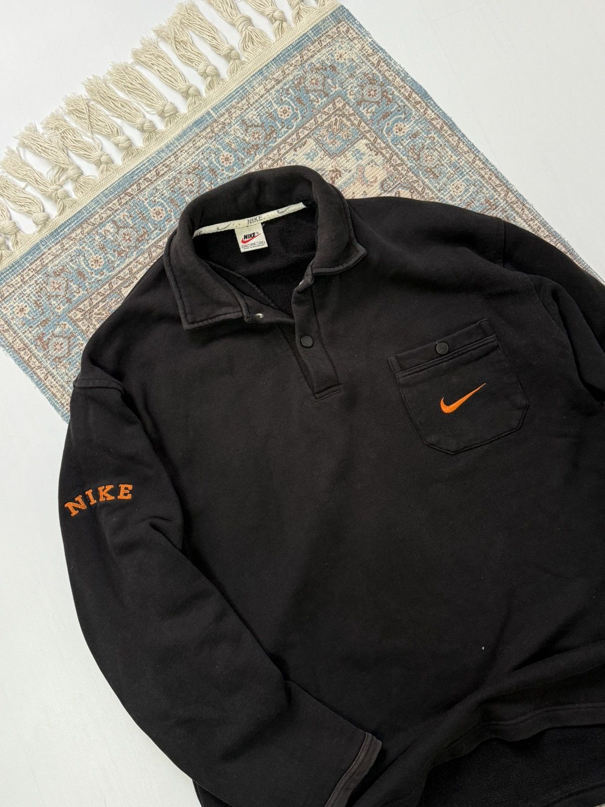 Nike Vintage 90s Nike Y2K Drill Sweatshirt Size US XXL / EU 58 / 5 - 2 Thumbnail