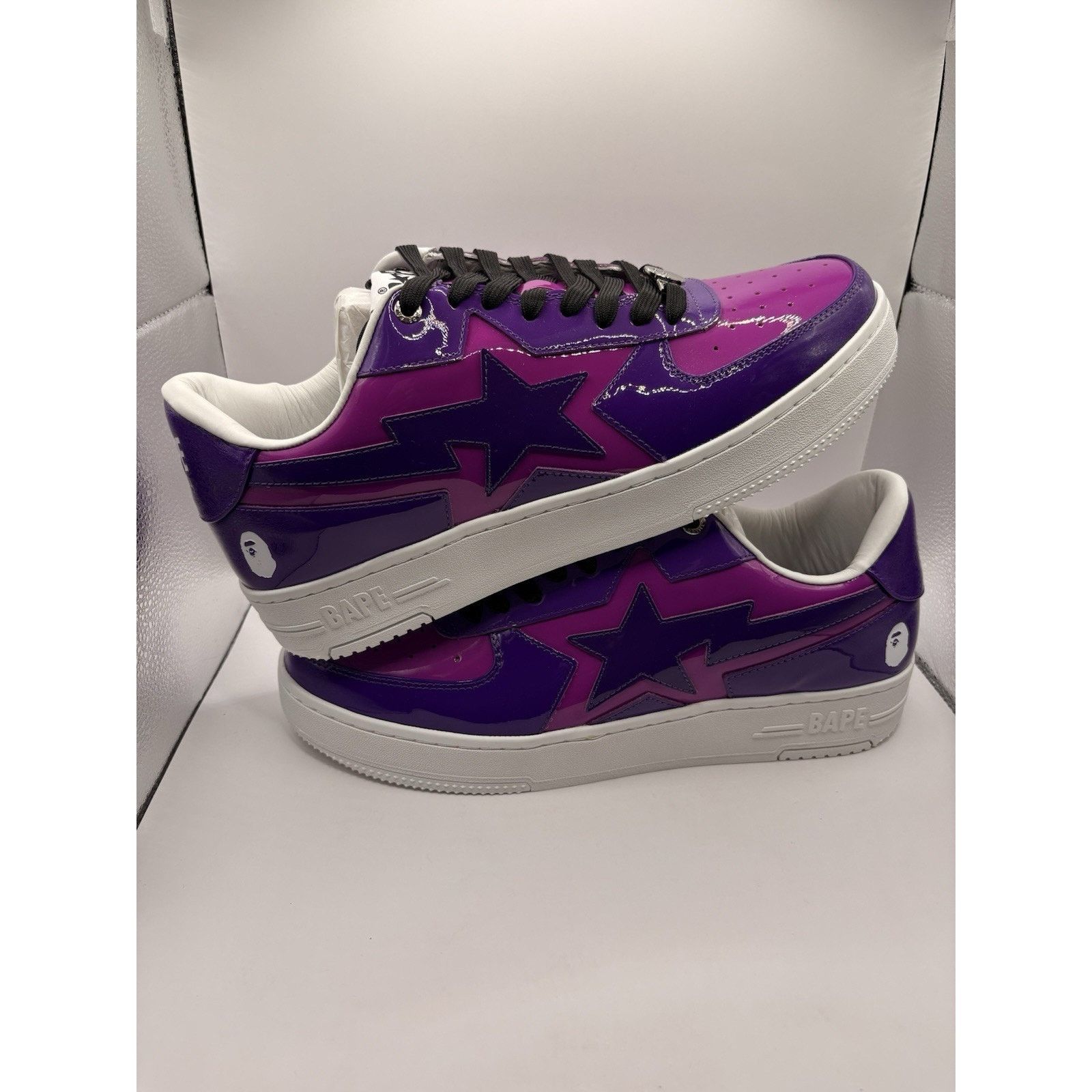 A BATHING APE BAPE PURPLE SNEAKERS 11M WITH BOX