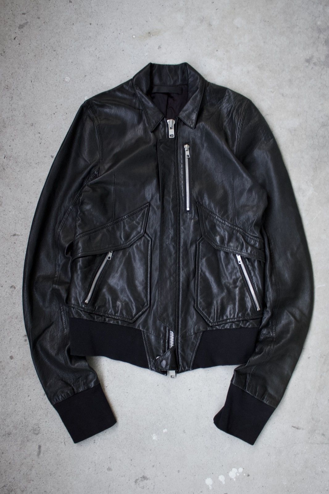 Ekam × Japanese Brand Early 2000's Sheep Leather Multi-Zip