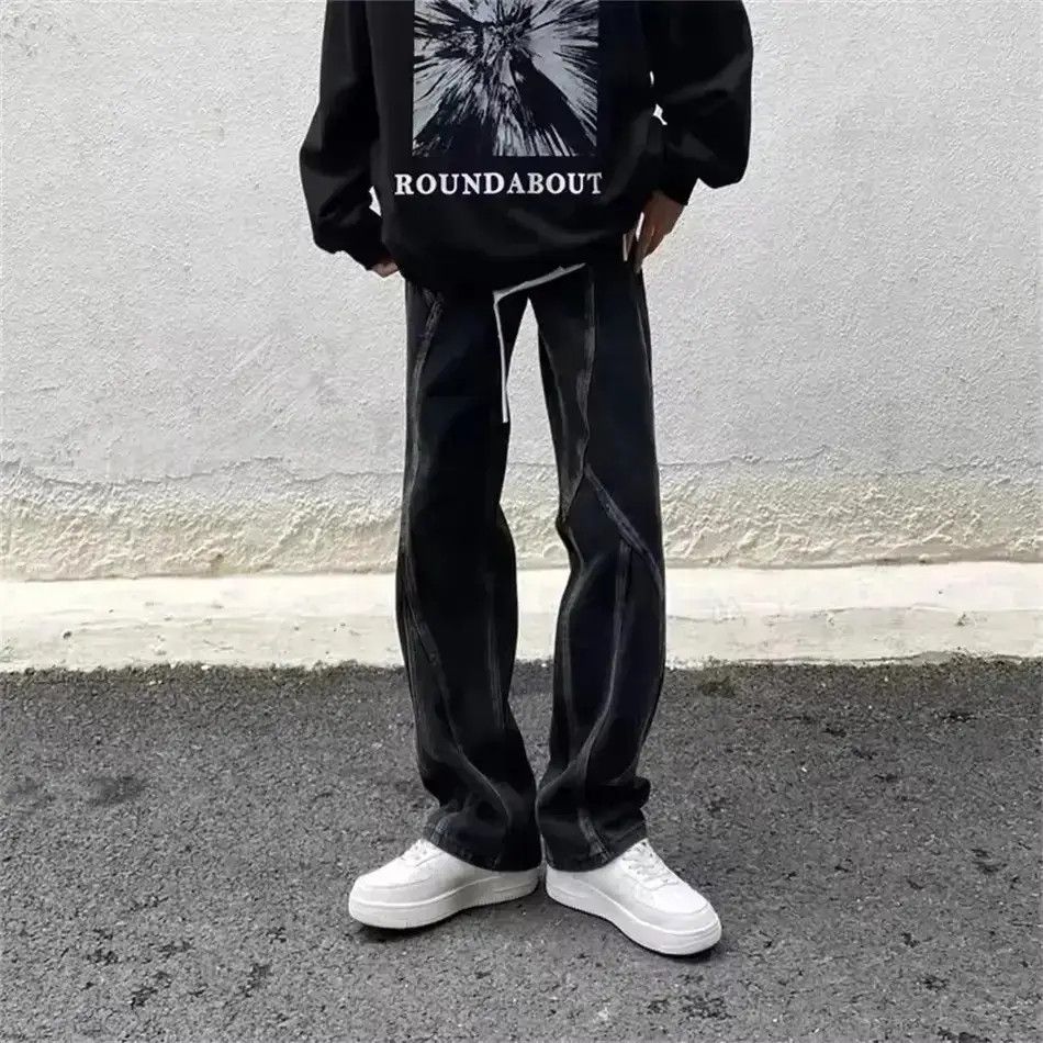 Japanese Brand Patchwork Stitch Stacked Vintage Retro Jeans y2k Size US 30 / EU 46 - 1 Thumbnail