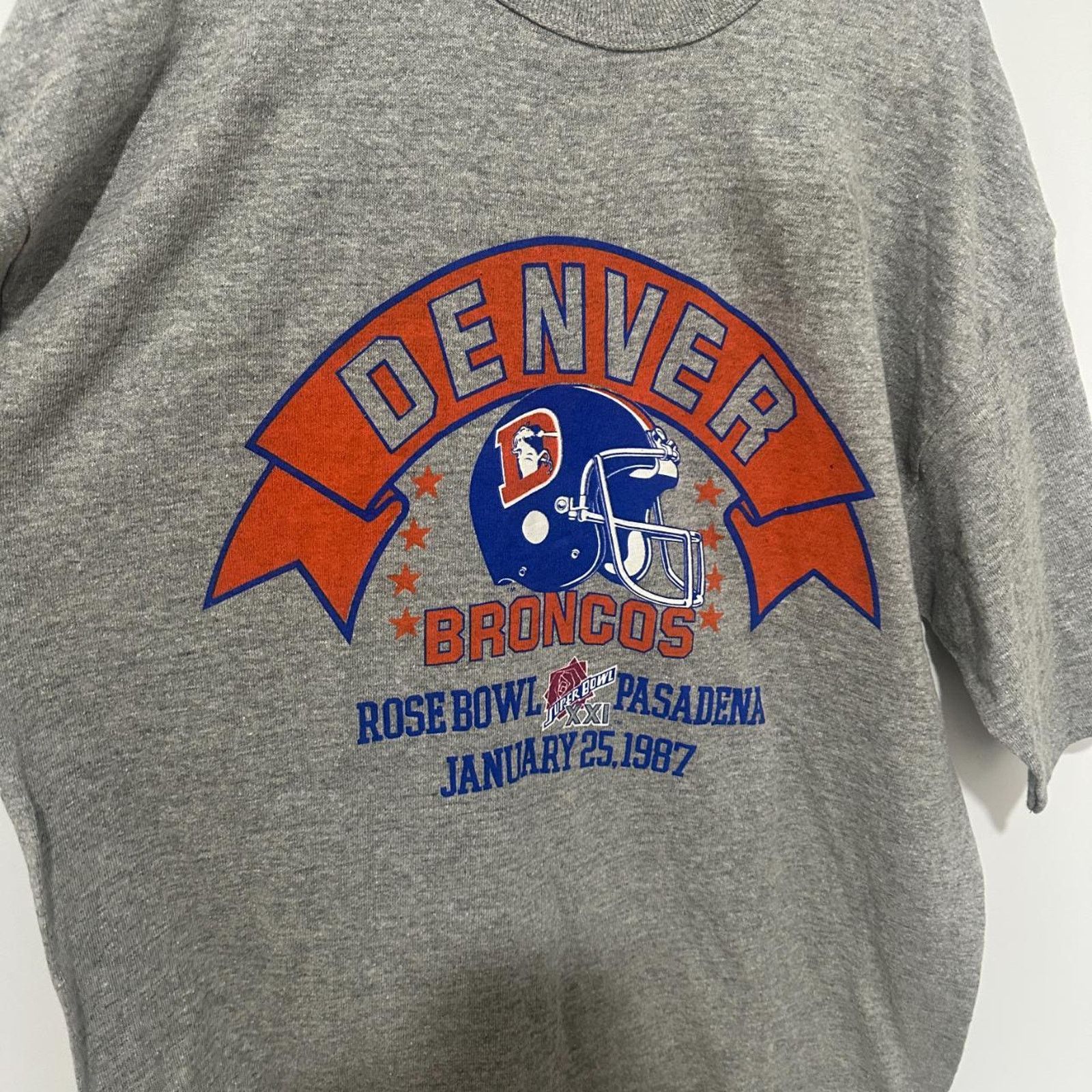 Logo 7 × NFL × Vintage Vintage 1987 Denver Broncos Super Bowl T-Shirt - XL Size US XL / EU 56 / 4 - 2 Thumbnail