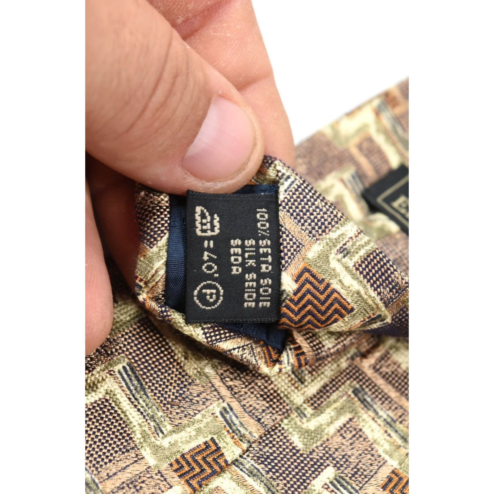 Ermenegildo Zegna VINTAGE Ermenegildo Zegna Neck Tie Mens Abstract Silk Classic Brown Green Italy Tie Mens Size ONE SIZE - 6 Thumbnail