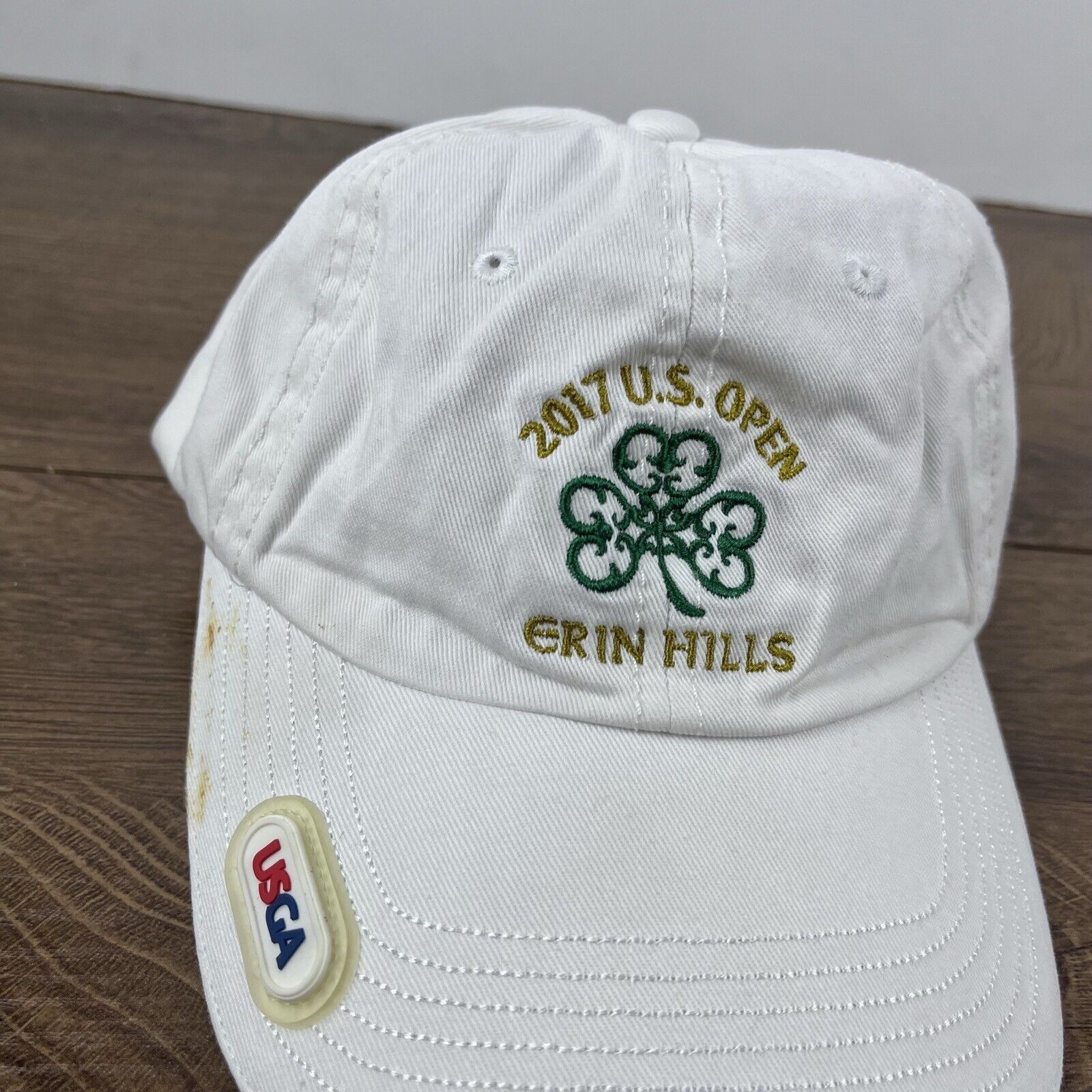 Other Erin Hills Hat 2017 US Open Hat White Cap Hat Adjustable Hat Size ONE SIZE - 6 Thumbnail