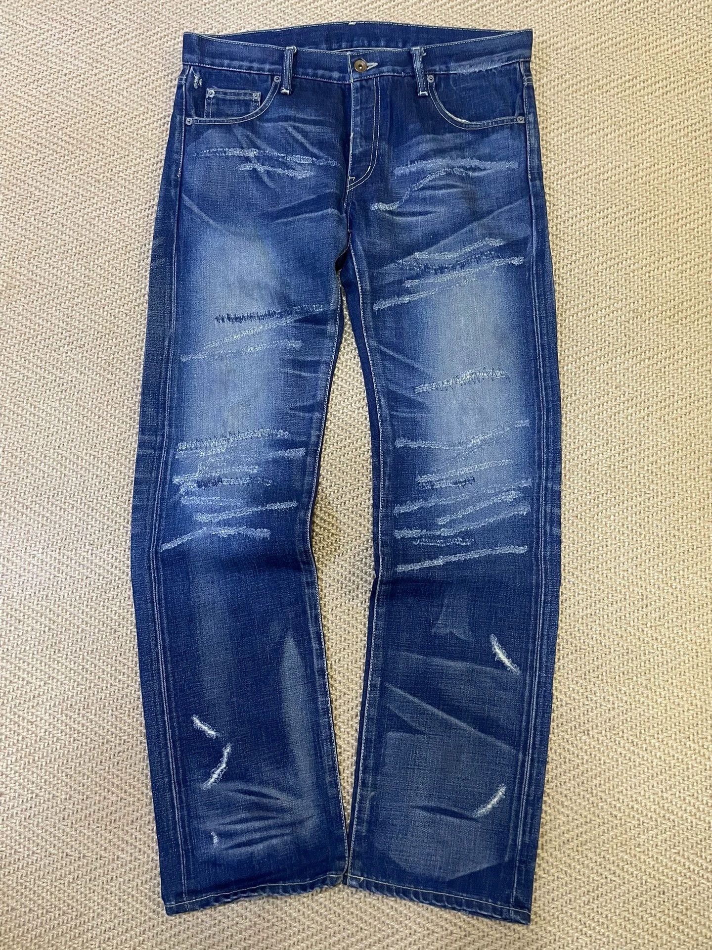 Neighborhood NEIGHBORHOOD 06EX Narrow L Jeans Washed Knife Cut Size US 34 / EU 50 - 1 Thumbnail
