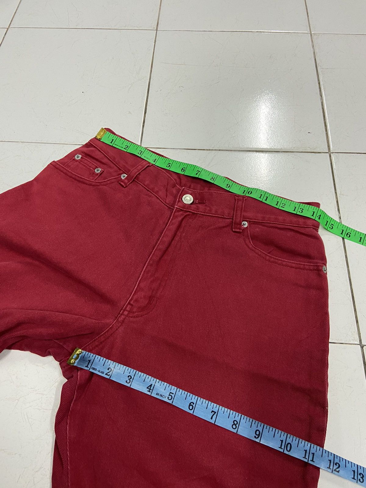 Japanese Brand MELLOWBOB INPRESSIONIST FASHION RED JEANS Size US 28 / EU 44 - 10 Thumbnail